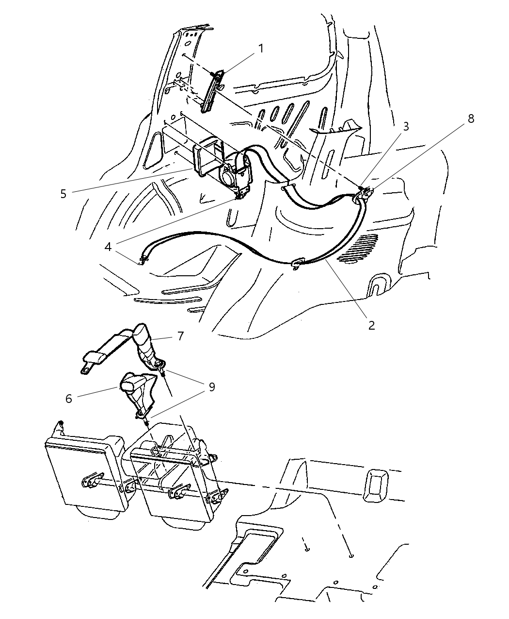 Seat Belt Rear Inner Left