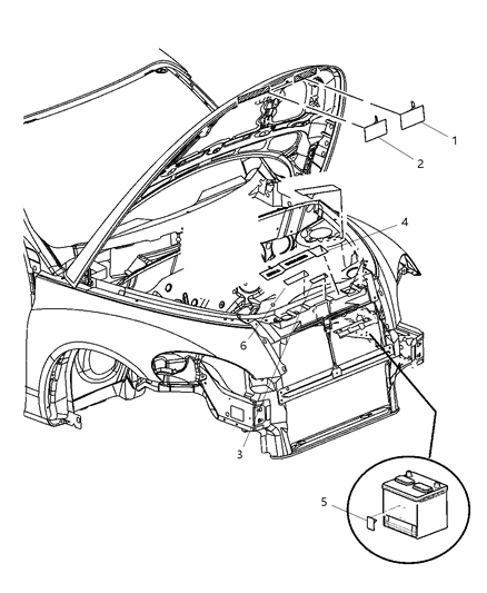 New 2007 Fits Chrysler PT Cruiser Label-Emission - Part # 5273826AA