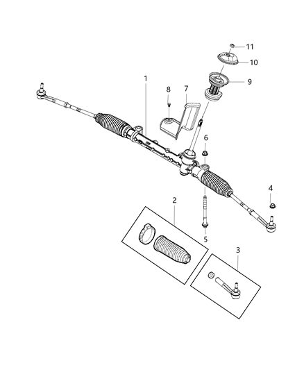 New 2018-2021 Fits Chrysler Caliber, Compass, Patriot Shield-Steering Gear - Part # 68323954AC