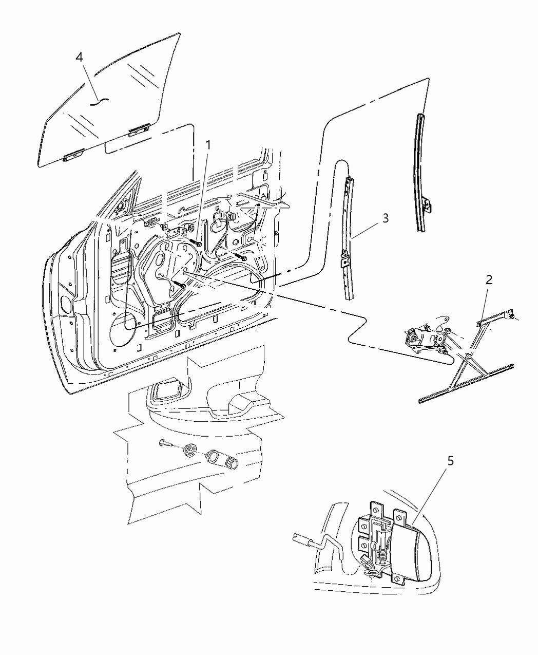 Handle Inside Release Serviced In Door Panel Without Limited