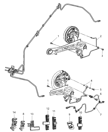 New 2001-2010 Fits Chrysler PT Cruiser Line-Brake - Part # 4860082AF