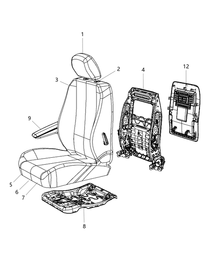 Cover And Foam Front Seat Cushion