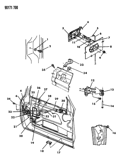 Mopar - Knob And Rod, Locking - Part # D634JV4