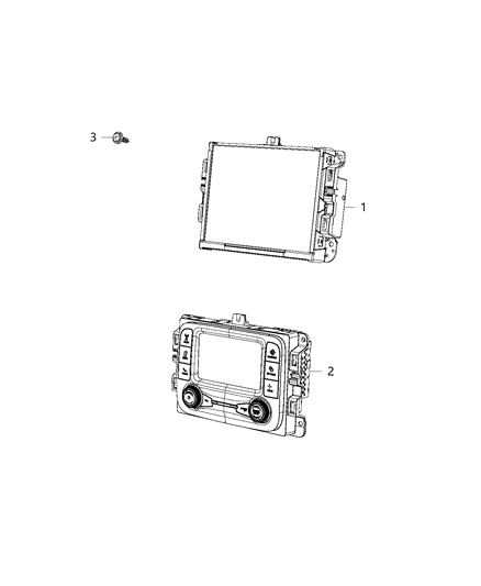 New 2019 Fits Chrysler Caliber, Compass, Patriot Radio-Multi Media - Part # 68396665AB