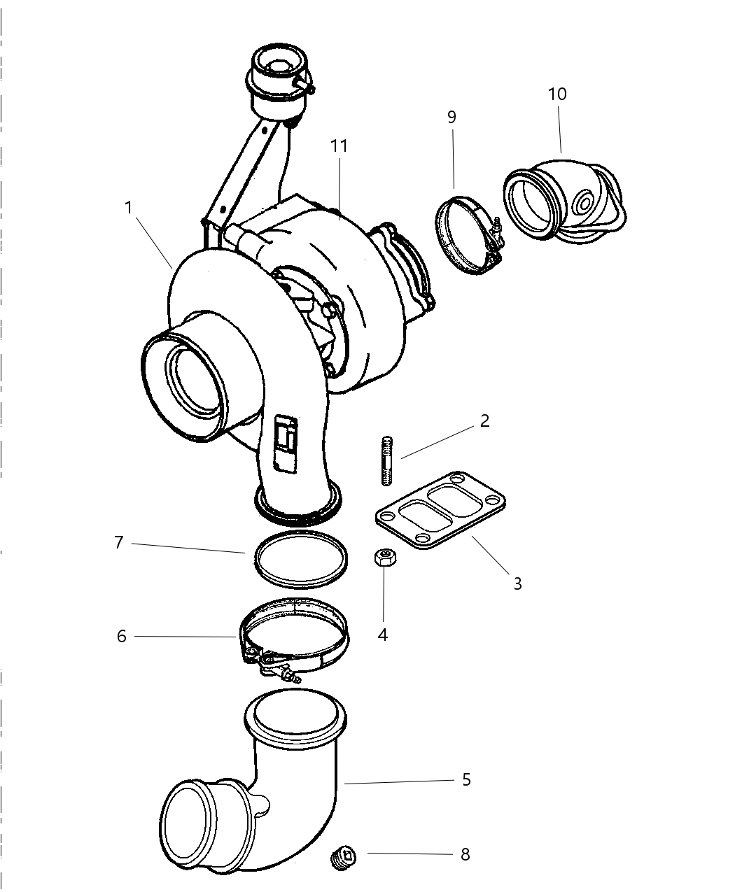 Pipe, Turbo Charger Exhast