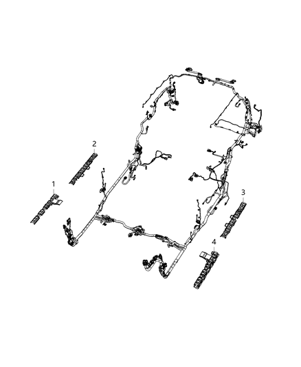New 2019-2020 Fits Chrysler Pacifica, Voyager Trough-Wiring - Part # 68242558AD