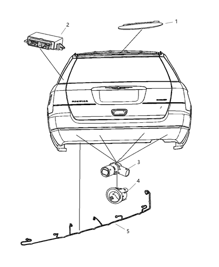 New 2005-2008 Fits Chrysler Pacifica Sensor-Park Assist - Part # YK91SW1AA