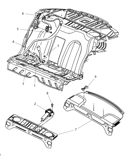 Chrysler - Seat Belt Rear Inner - Part # PH761AZAB