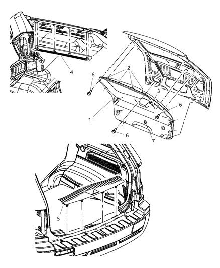 New 2005-2006 Fits Chrysler Grand Cherokee Clip-Trim - Part # 68002658AA