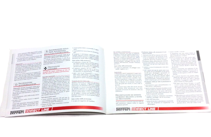 New OEM 2000 Ferrari Enzo Direct Line Service Manual Handbook Cat. # 1545/99