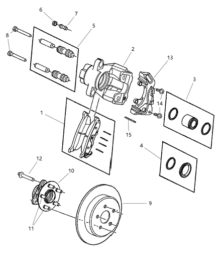 New 2004-2007 Fits Chrysler Pacifica Rear Disc Brake Pad Kit - Part # 5114439AA