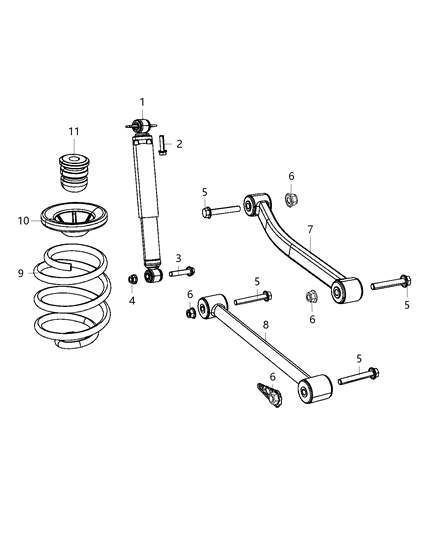 New 2020-2021 Fits Chrysler Gladiator Rear Coil Spring - Part # 68341443AC