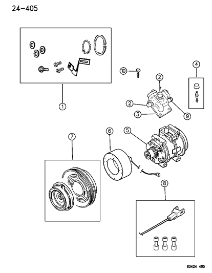 Valve Package, (Shrader), Valve Core And Cap