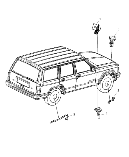 New 1997-2001 Fits Chrysler Grand Cherokee Sensor-Ambient Temperature - Part # 4688204AB