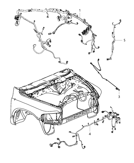 New 2014-2015 Fits Chrysler 1500 Wiring-Dash - Part # 68226702AA