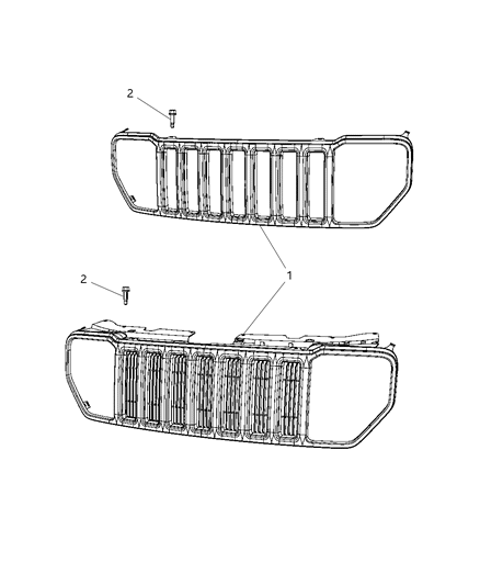 New 2011 Fits Chrysler Liberty Grille-Radiator - Part # 5KH101UKAD