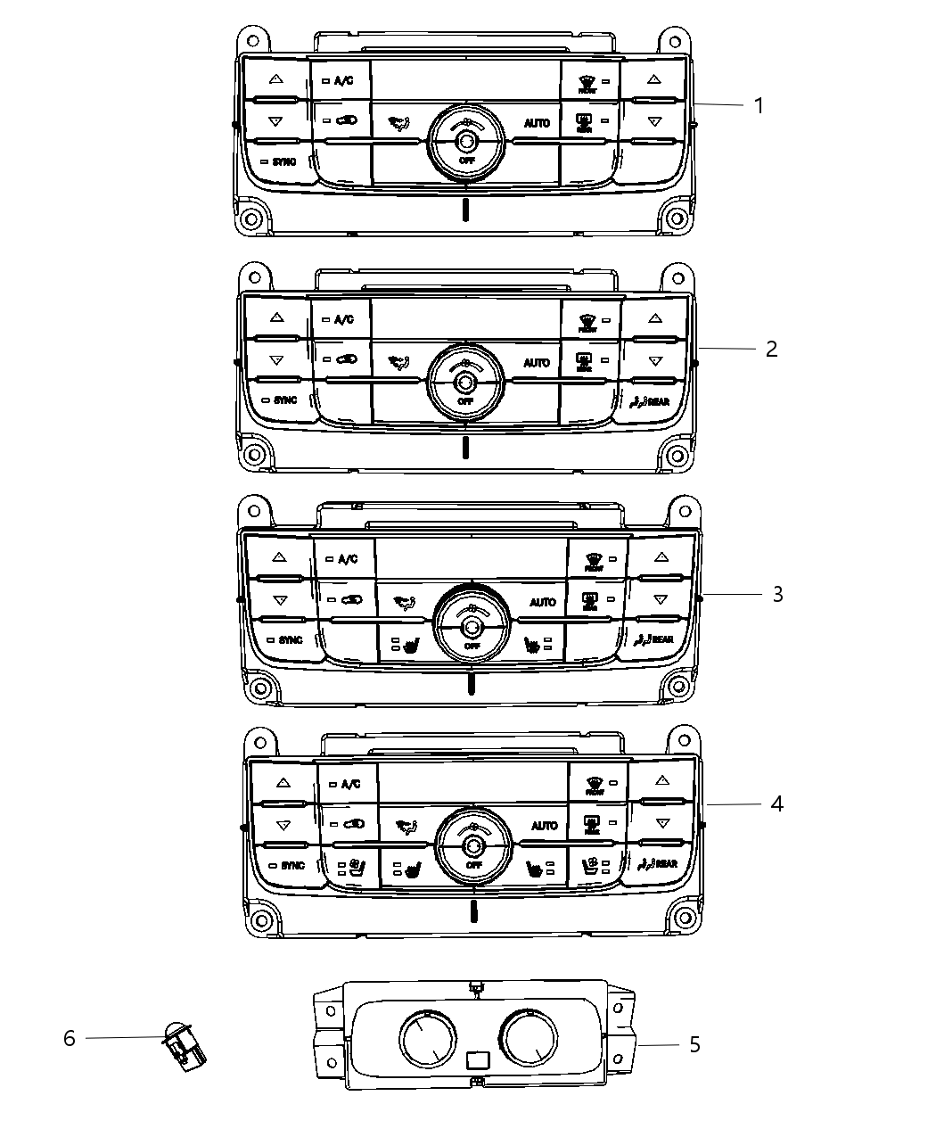 Control A/C And Heater - Aux