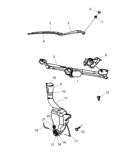 Reservoir Windshield Washer Reservoir And Pump