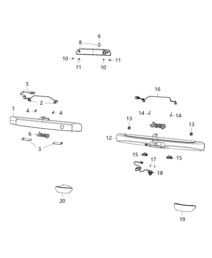New 2014-2017 Fits Chrysler Caliber, Compass, Patriot Handle-Light Support - Part # 5PE45JSCAA