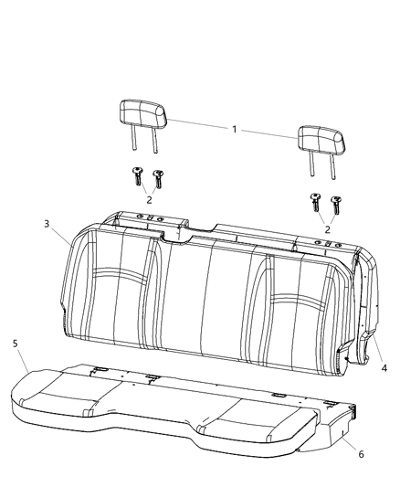 New 2017-2018 Fits Chrysler 2500 Headrest-Rear - Part # 6MJ87LA8AA