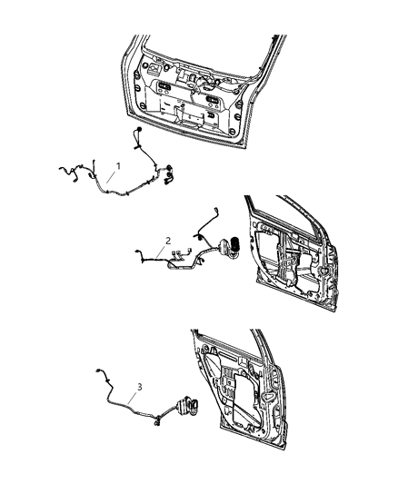 New 2012-2013 Fits Chrysler Caliber, Compass, Patriot Wiring-Liftgate - Part # 68041805AB