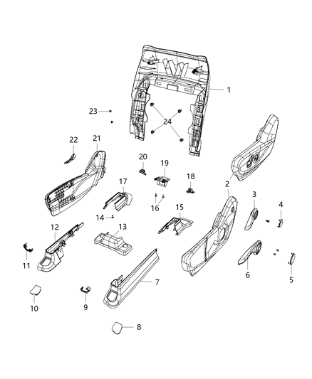 New 2017 Fits Chrysler Pacifica Cover-Seat Track - Part # 5RT23DX9AA