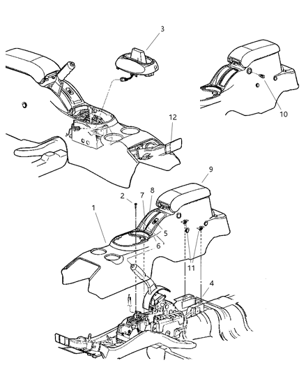 New 2003-2006 Fits Chrysler Sebring, Stratus Bezel-Prndl - Part # QF241DVAE