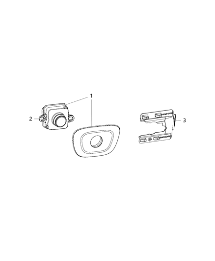 New 2018 Fits Chrysler Grand Cherokee Camera-With Bezel - Part # 1YR54PWQAI