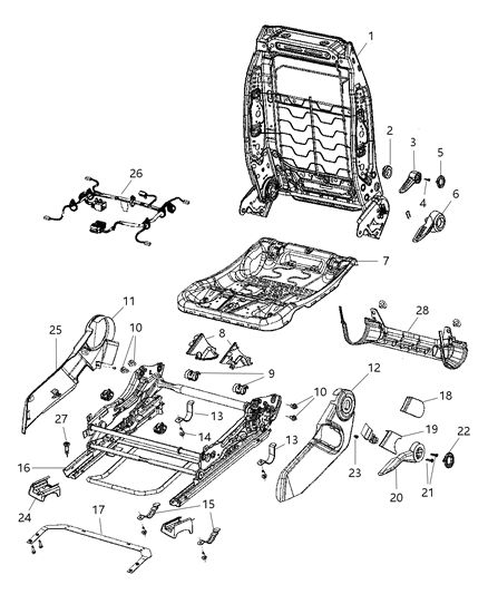 New Fits Chrysler Shield-Seat - Part # 1DQ821K2AA