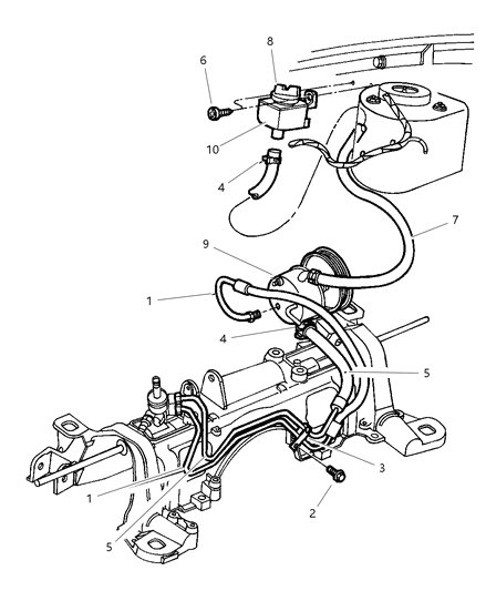 Hose Power Steering Return