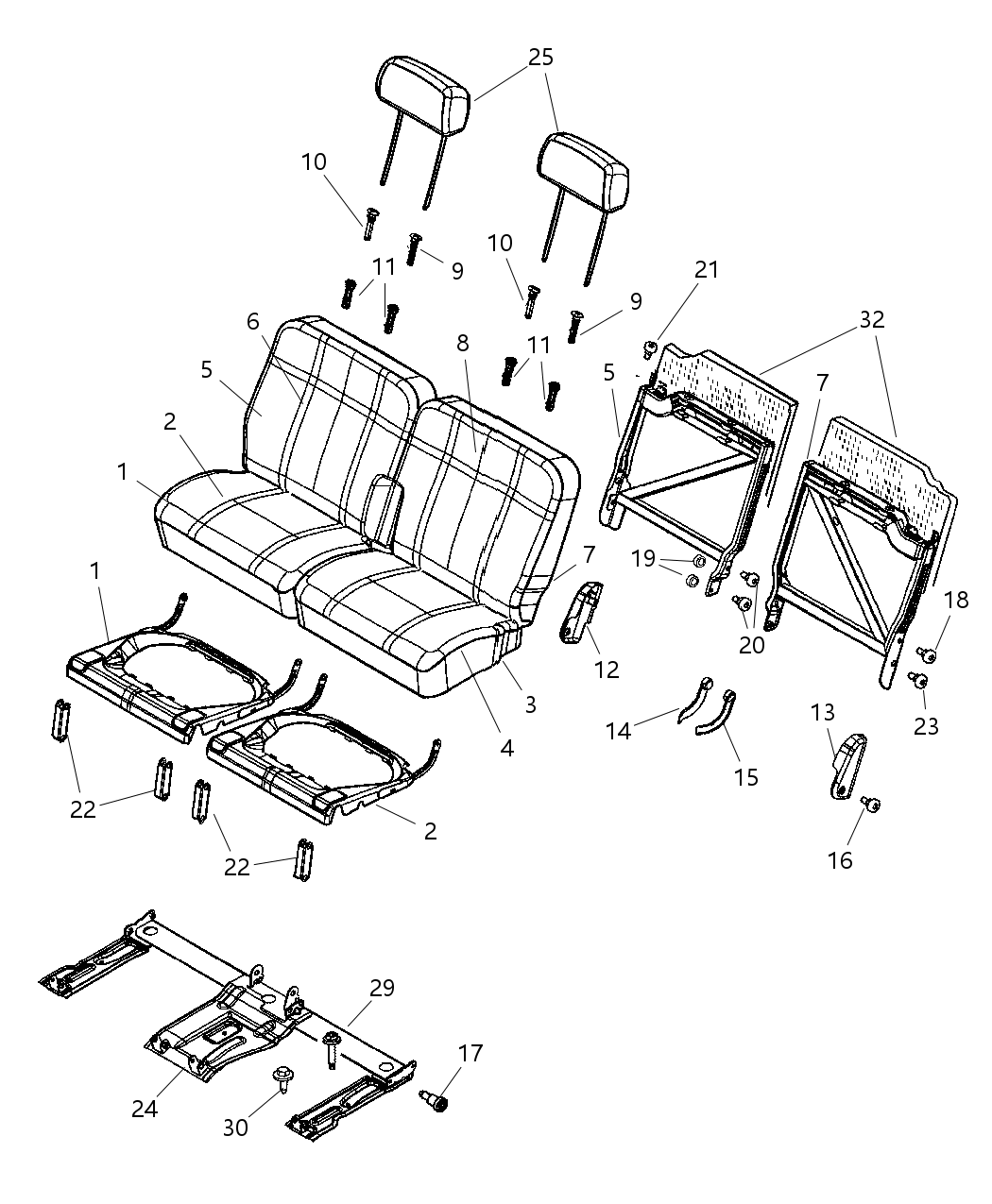 Panel Rear Seat Back Flipper Panel