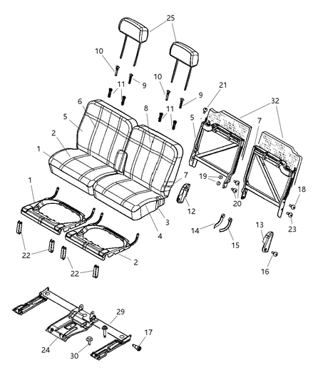 Panel Rear Seat Back Flipper Panel