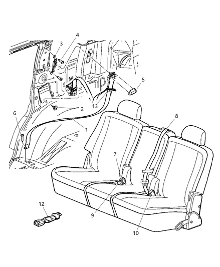 Seat Belt Rear Outer