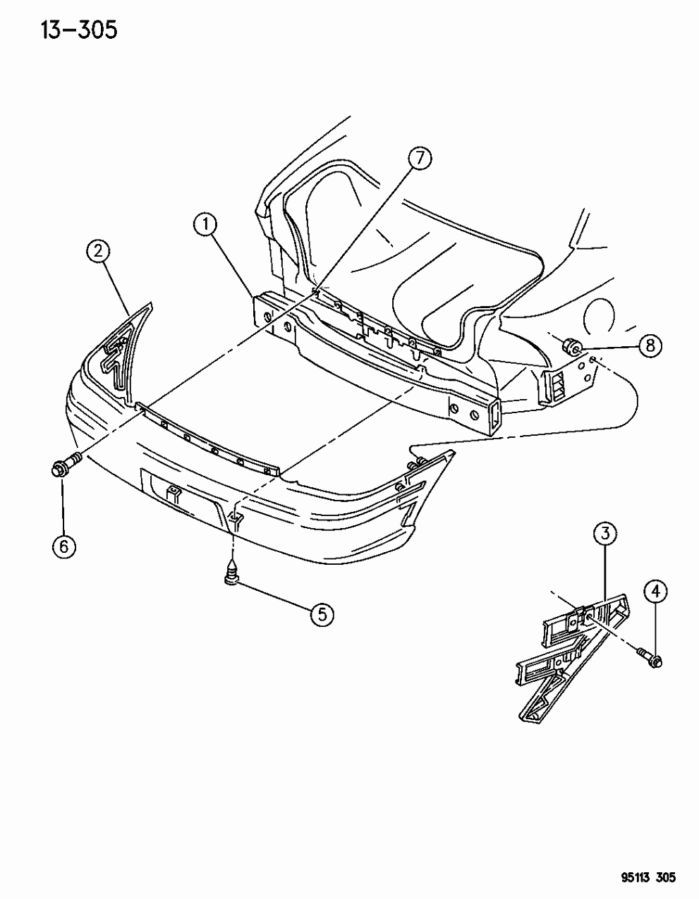 Mopar - Fascia, Rear - Part # PD15RD7