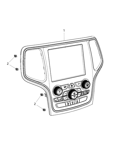New 2014-2015 Fits Chrysler Grand Cherokee Stack-Vehicle Feature Controls - Part # 56054379AF