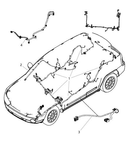 New 2014 Fits Chrysler Caliber, Compass, Patriot Wiring-Unified Body - Part # 68233232AA