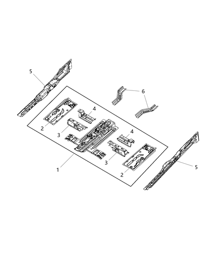 New 2015-2017 Fits Chrysler ProMaster City Pan-Front Floor - Part # 68259272AA