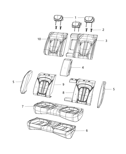 Cover Rear Seat Back Right
