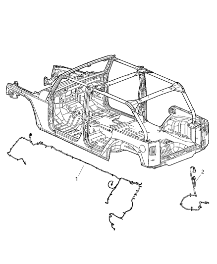 New 2011 Fits Chrysler Wrangler Wiring-Chassis - Part # 68054948AB