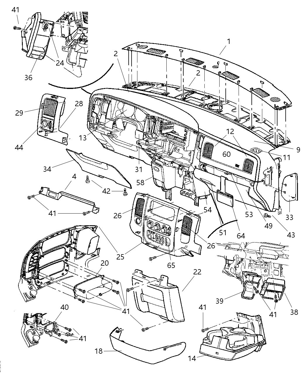 Ash Receiver Instrument Panel