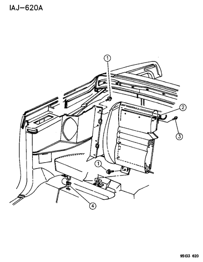 Retainer, Cushion To Floor Pan