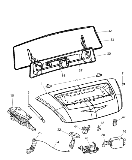 Panel Outer Spoiler Crossfire Motorized