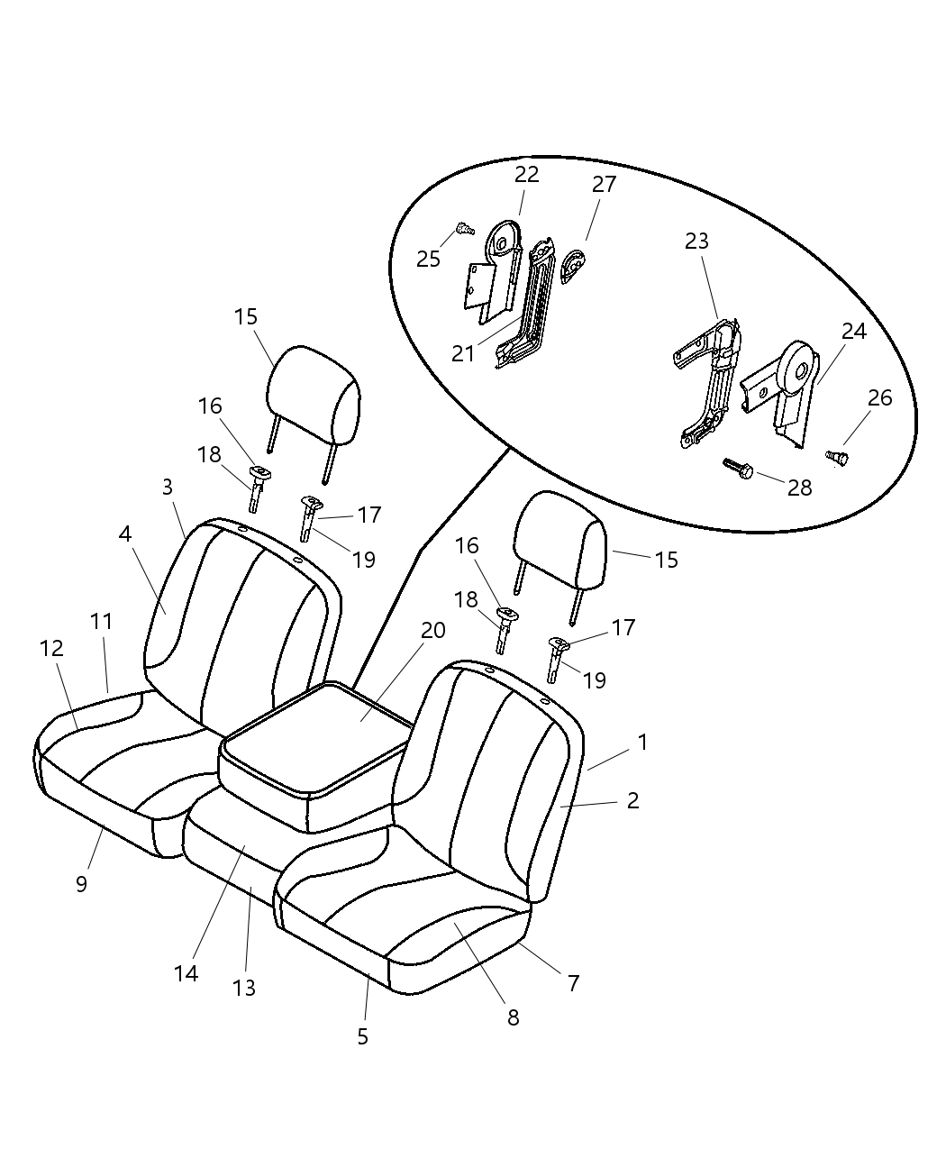 Cushion Front Seat 20% Center Center