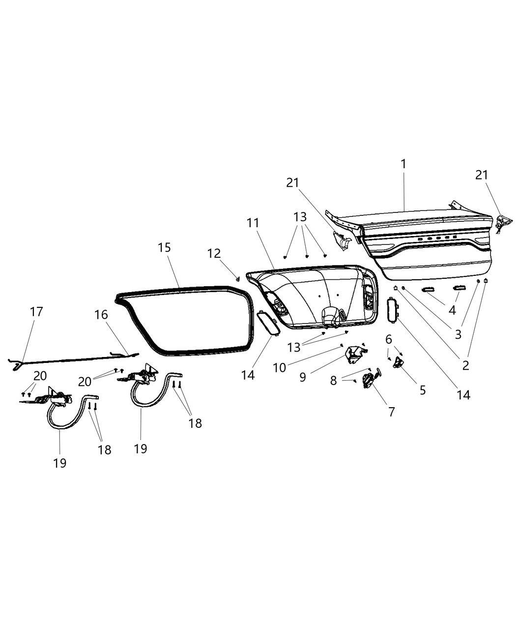 Panel Close Out Deck Lid