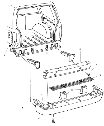 New 1998 Fits Chrysler Grand Cherokee Tapestrip Fascia - Part # 5FS97HC3