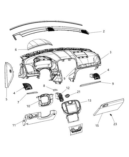 Panel Instrument Panel Closeout