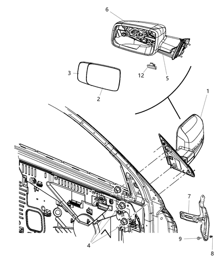 New 2013-2019 Fits Chrysler 1500 Cover-Access - Part # 68206555AA