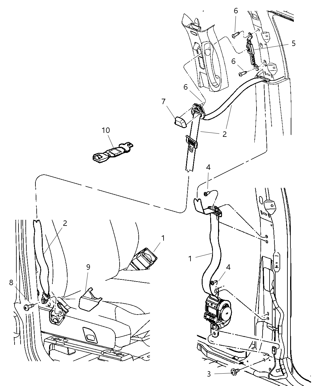 Seat Belt Front Outer