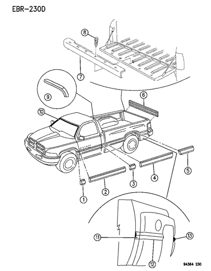 Moulding, Wheel Flare Rear (W/Dual Wheels)