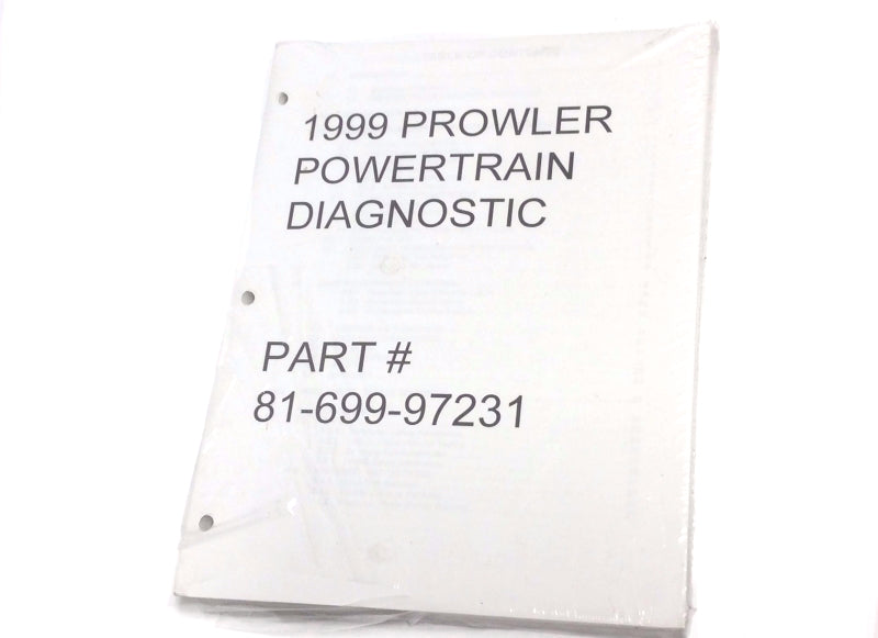 New 1999 Plymouth Prowler Factory Powertrain Diagnostic Procedures Manual 81-699-97231